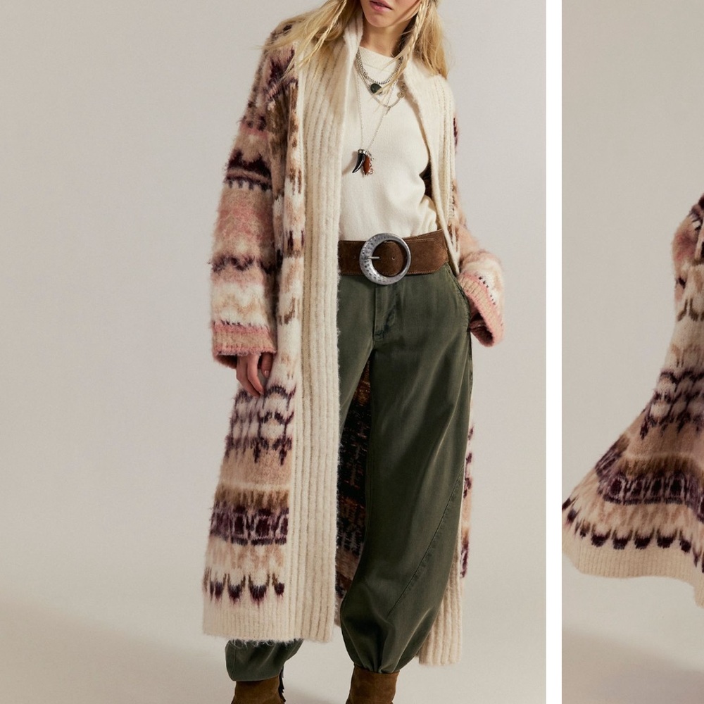 free people effervescent duster long cardigan